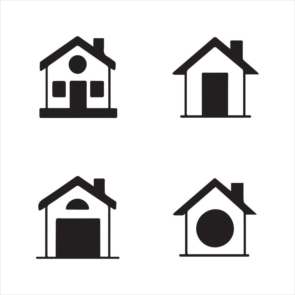 Web Home Icons for User Interfaces vector