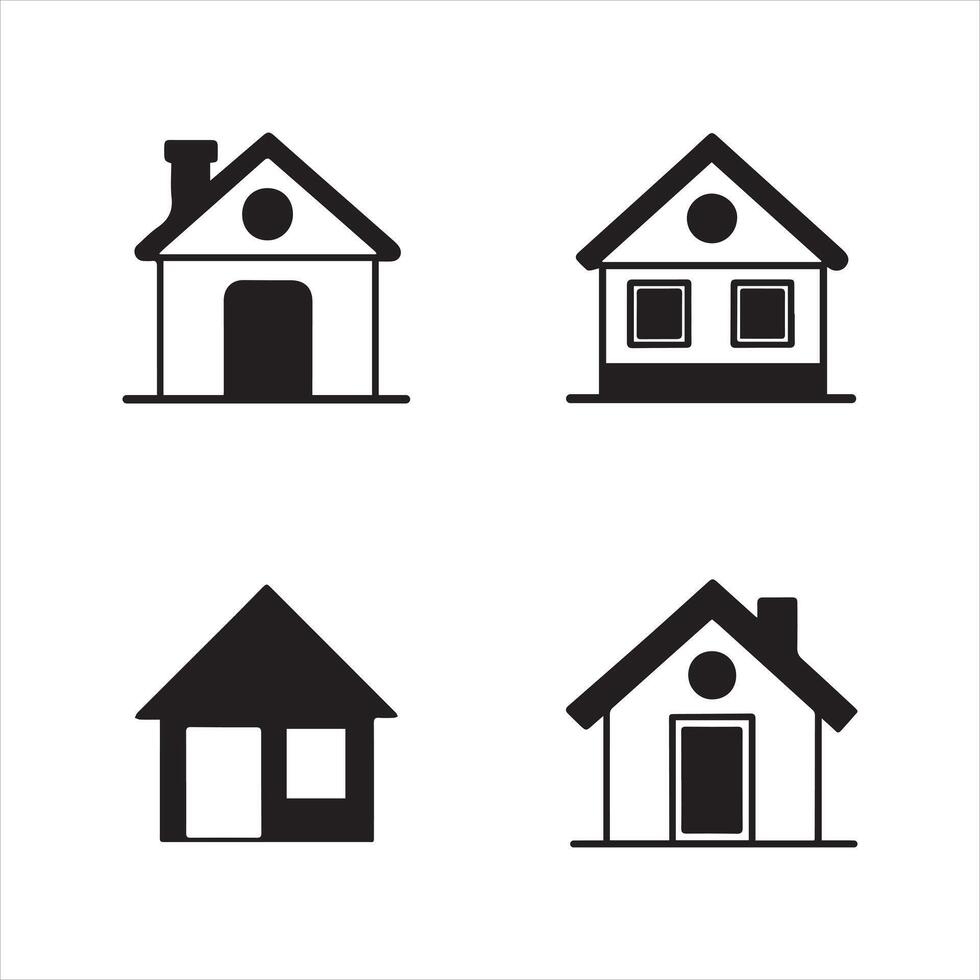 Home Button Icons for Websites and Apps vector