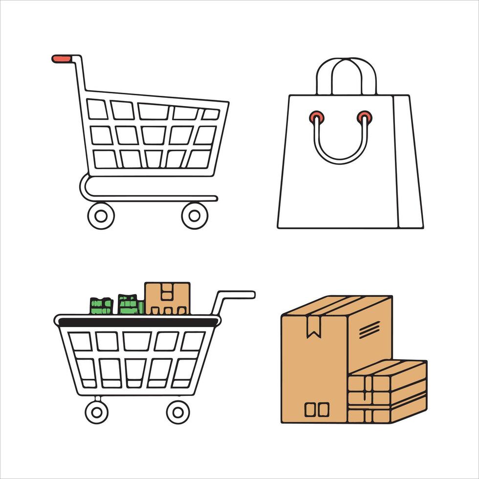 Trolley Icon for Purchases vector