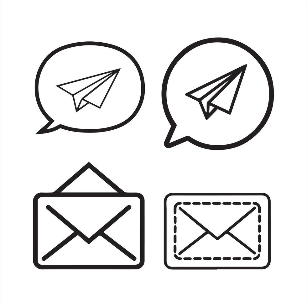 Mail Icons Pack for Online Buttons vector