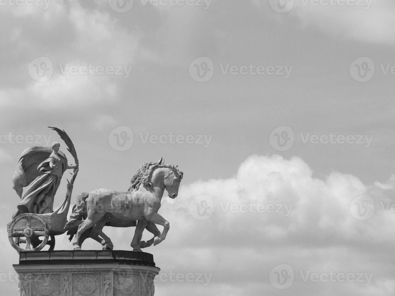 Sculpture close view background. Monument art. Black and white monochrome grayscale photo