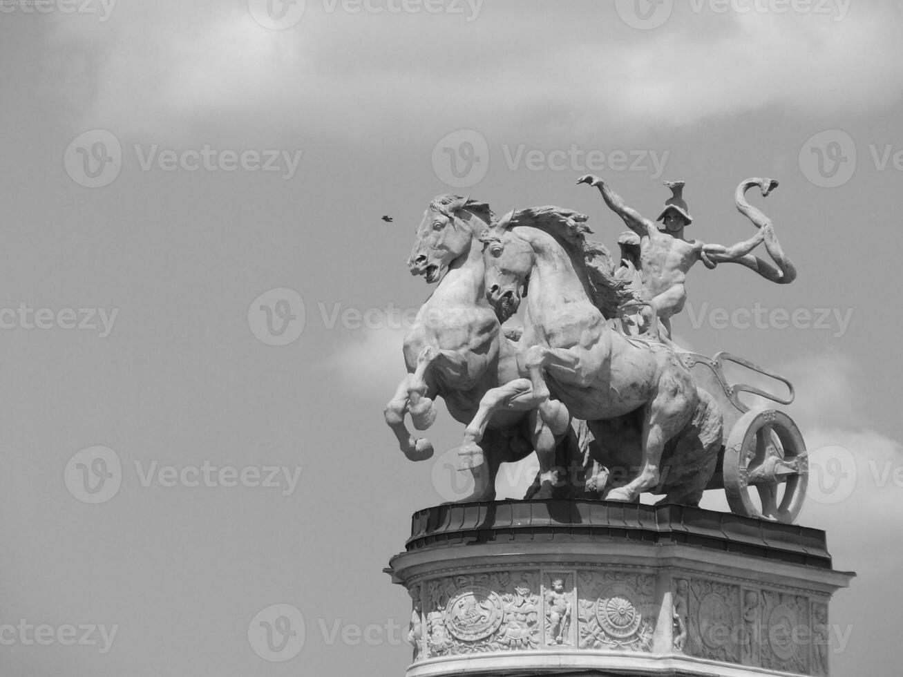 Sculpture close view background. Monument art. Black and white monochrome grayscale photo