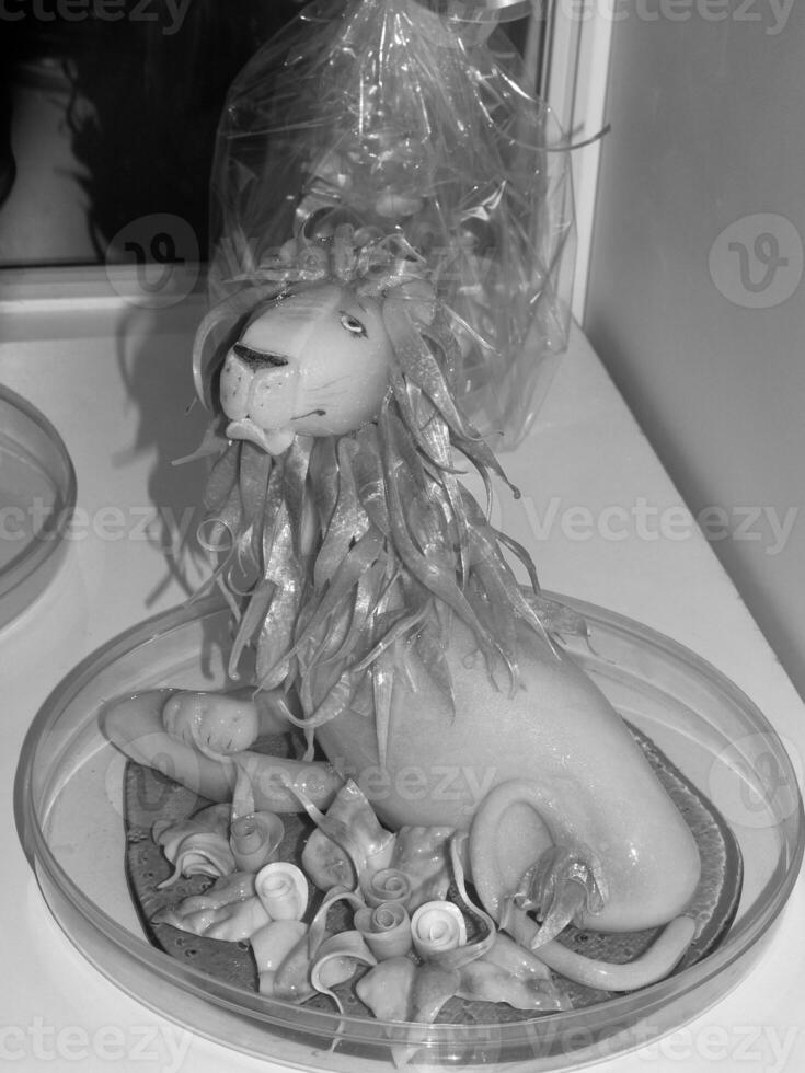 Seafood Dish with Garnish on Tableware photo