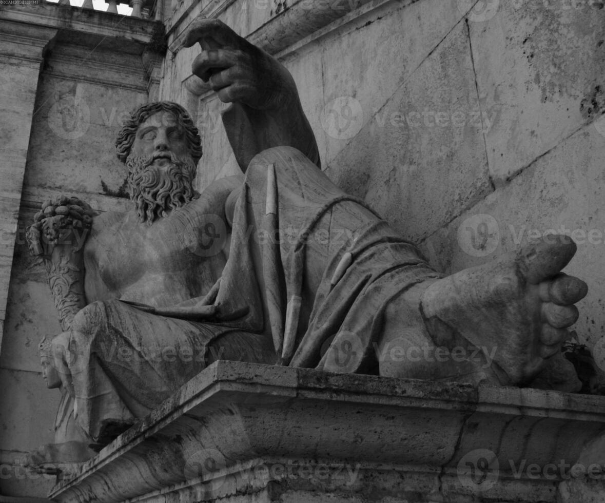 Sculpture close view background. Monument art. Black and white monochrome grayscale photo