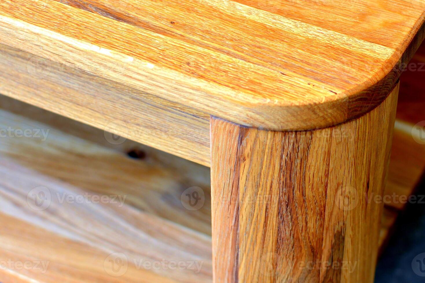 Table top isolated over solid background. Wooden dinner table over white background illustration photo