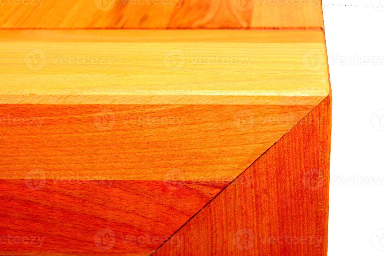 Table top isolated over solid background. Wooden dinner table over white background illustration photo