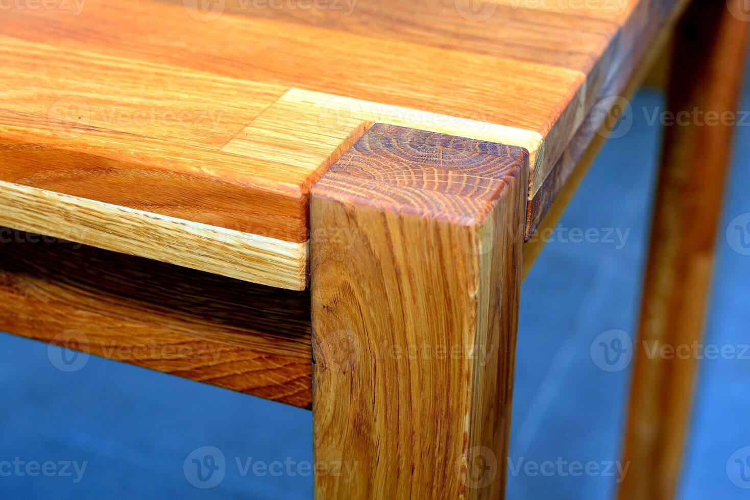 Table top isolated over solid background. Wooden dinner table over white background illustration photo