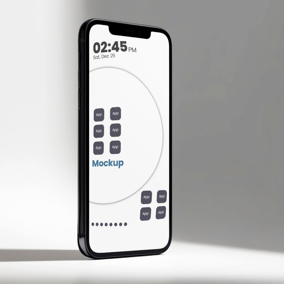 Editable Smartphone Mockup for Mobile Application Prototypes psd
