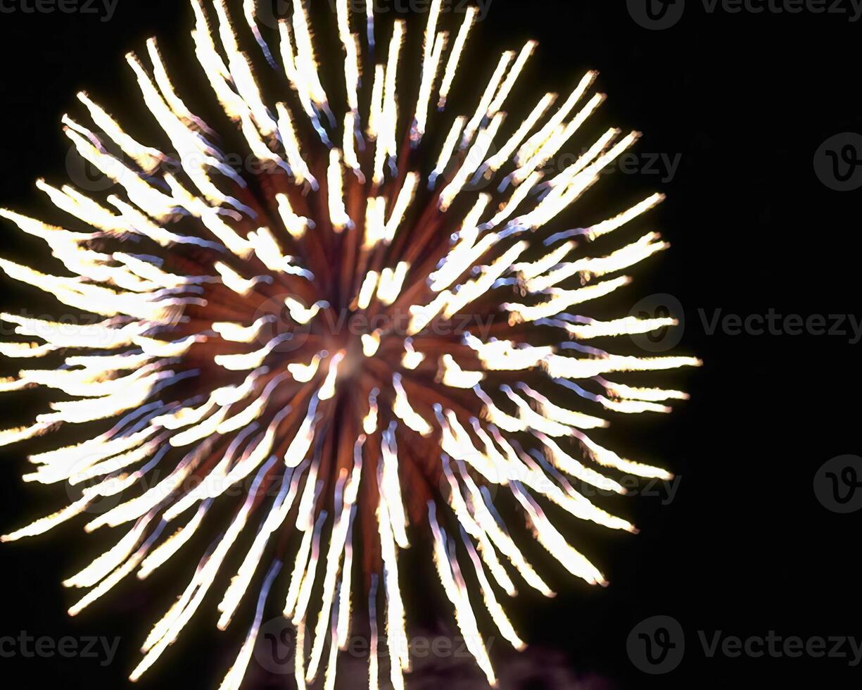 Fireworks background, salute in the sky during celebration photo