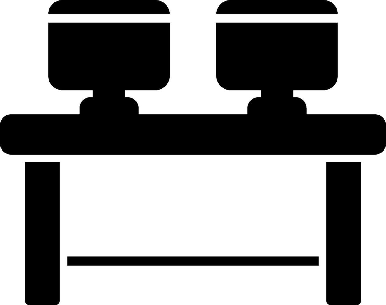 Work Table Icon Design Symbol vector