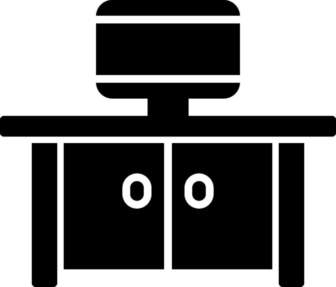 Tv Table Icon Design Symbol vector