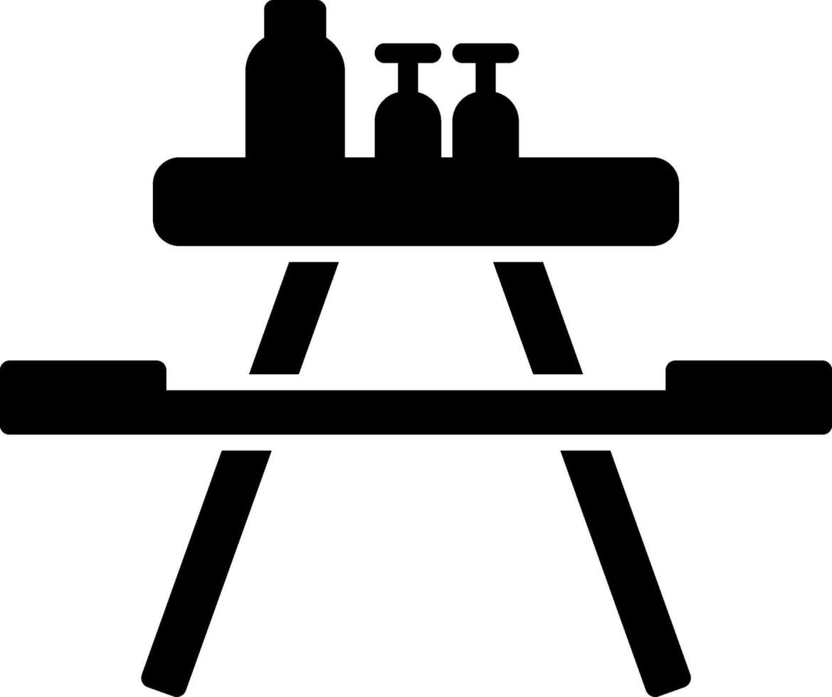 Picnic Table Icon Design Symbol vector