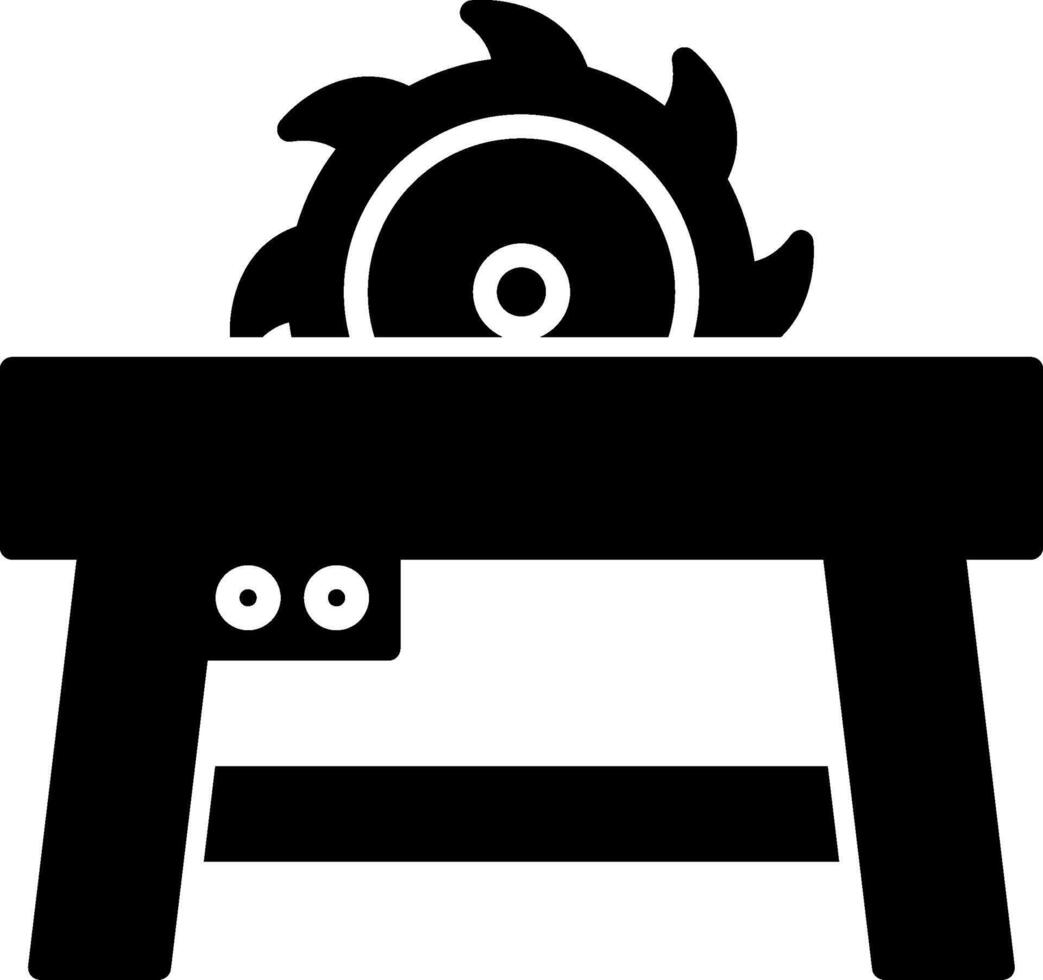 Table Saw Icon Design Symbol vector