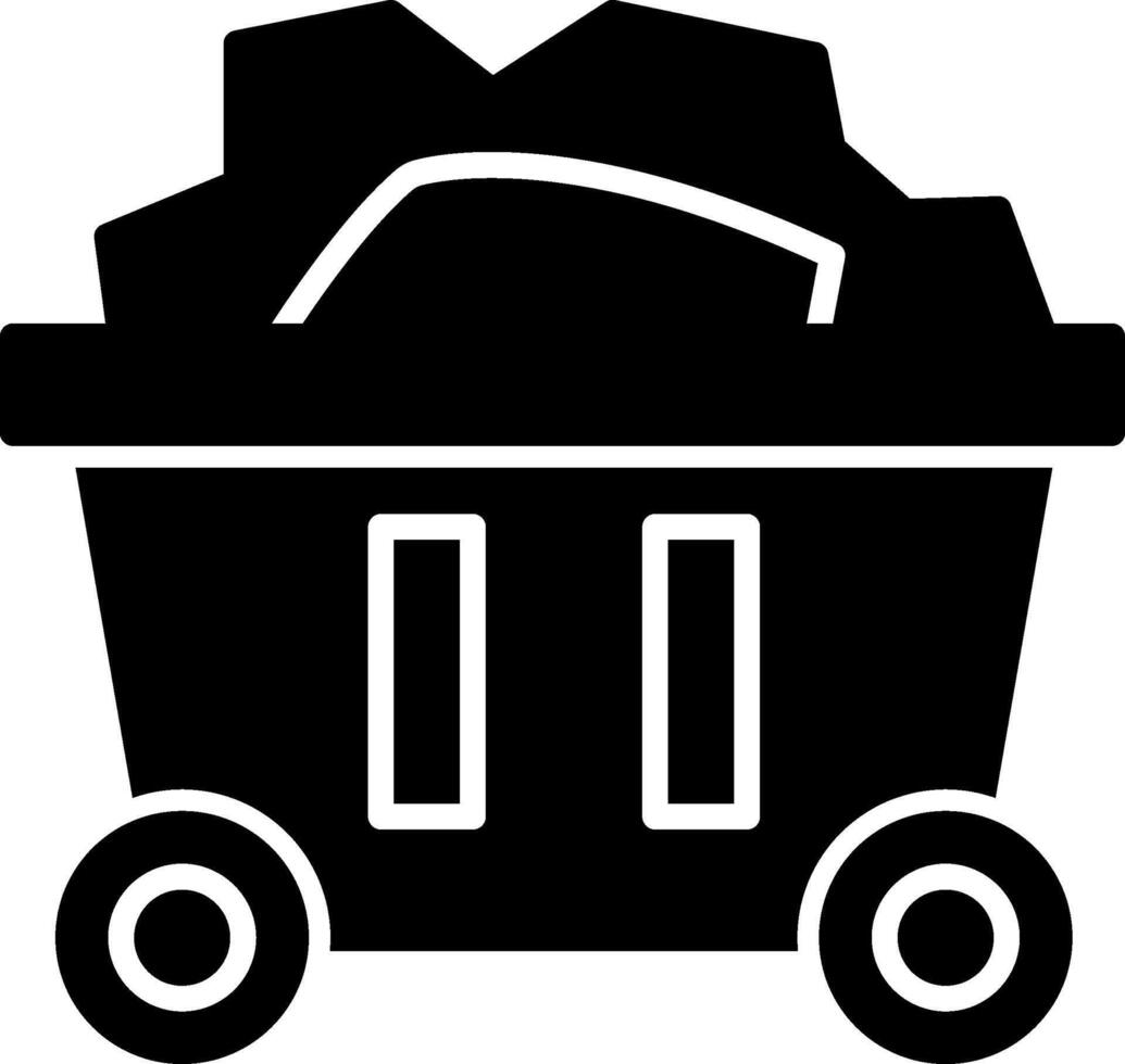 Mining Cart Icon Design Symbol vector