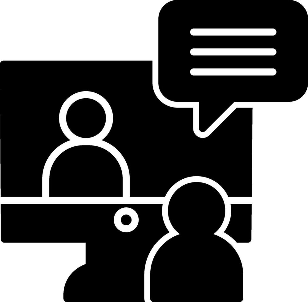 Online Interview Icon Design Symbol vector