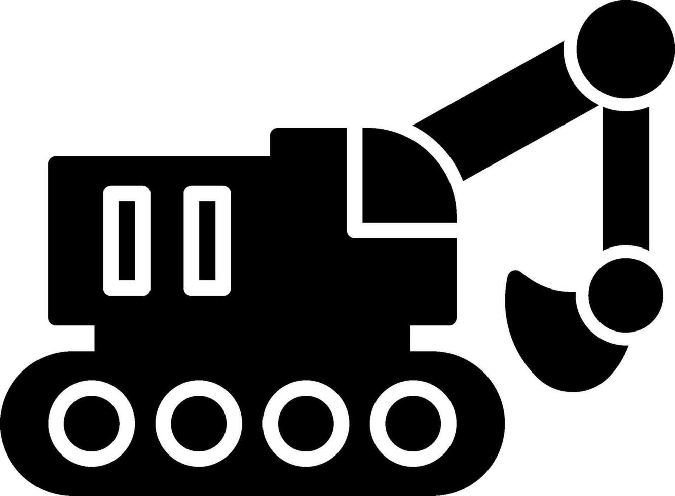 Excavator Icon Design Symbol vector
