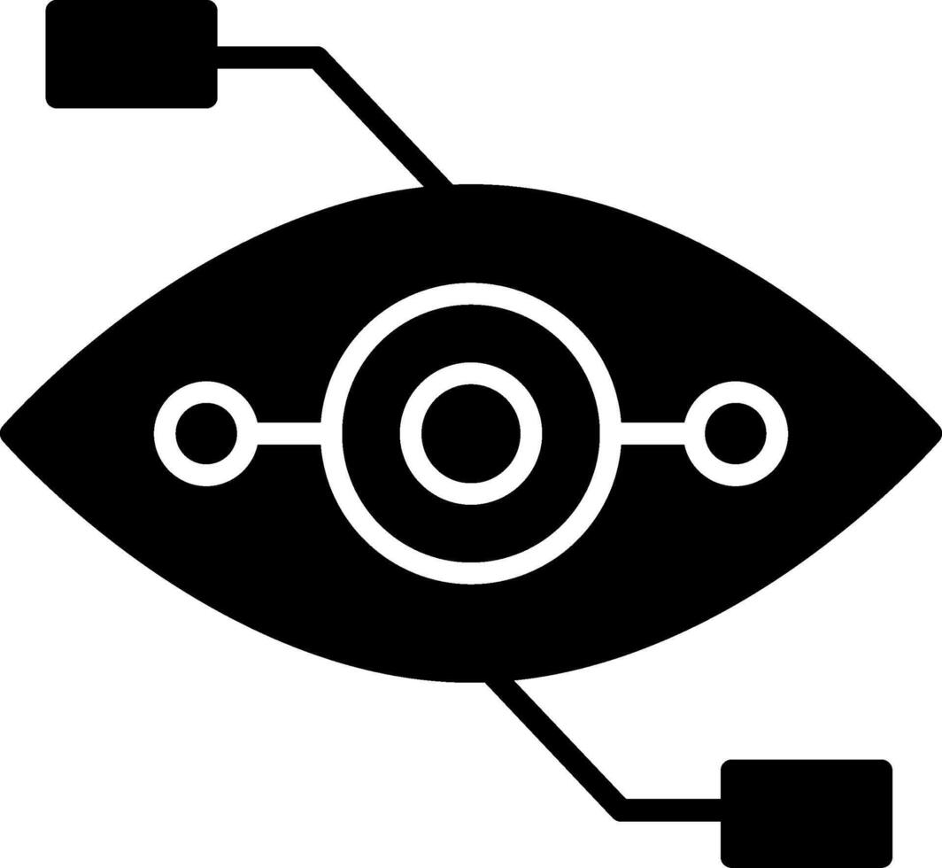 Bionic Eye Icon Design Symbol vector