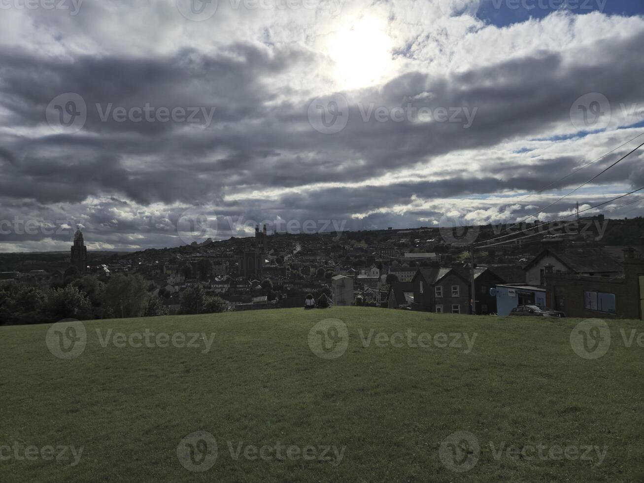 Highland Grassland Under Cumulus Clouds photo