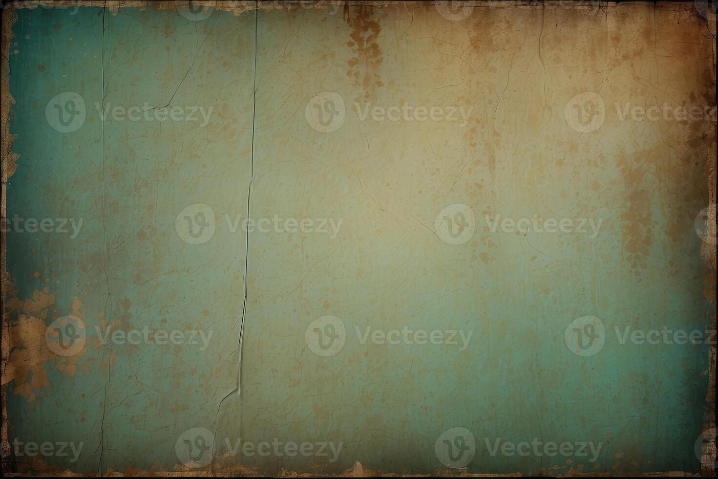 Aged Teal Textured Background With Cracks And Spots photo