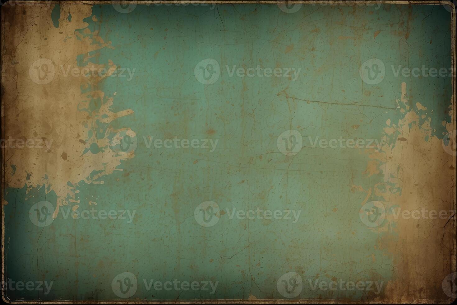 Abstract Teal Background With Aged Texture And Paint Splatter photo