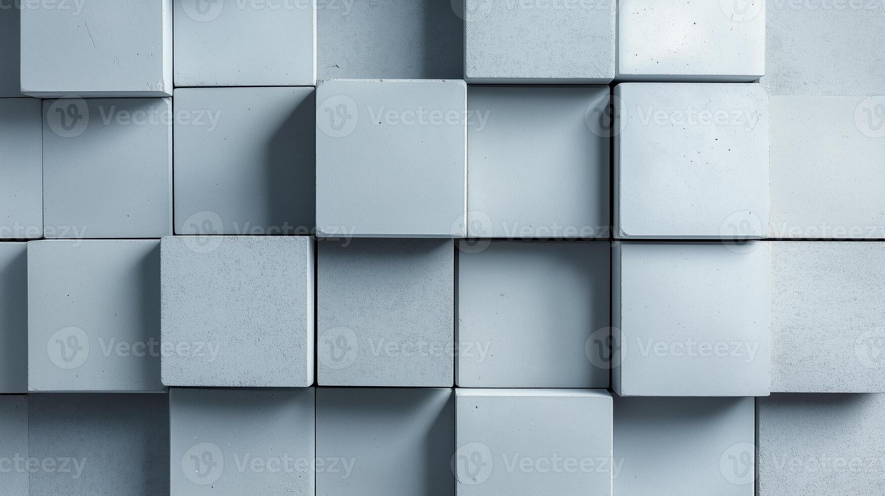 Textured grey concrete blocks create an abstract pattern in a contemporary design setting photo