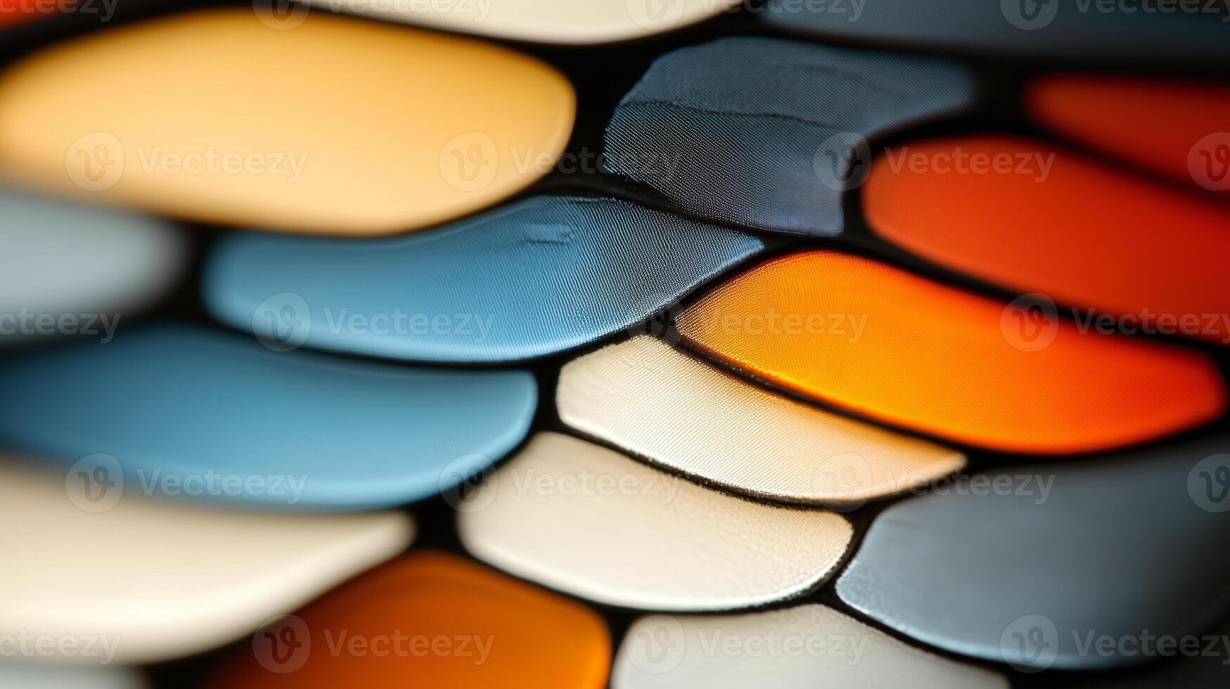 Colorful stained glass design reflecting light in an artistic pattern revealing intricate shapes and hues photo