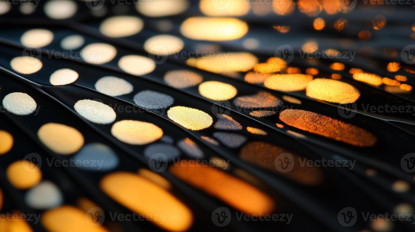 Close-up view of vibrant patterns showcasing striking gold and black colors in an artistic design photo