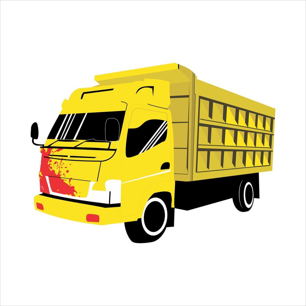 design of cargo dump truck vector