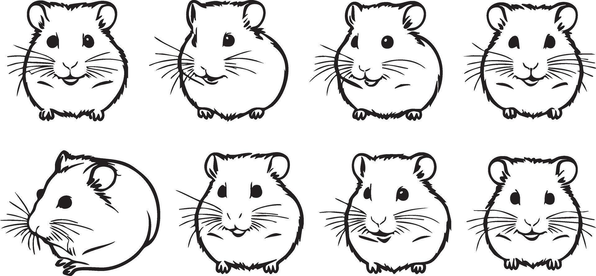 Hamster Head Illustration for Cute Pet-Themed Creations vector