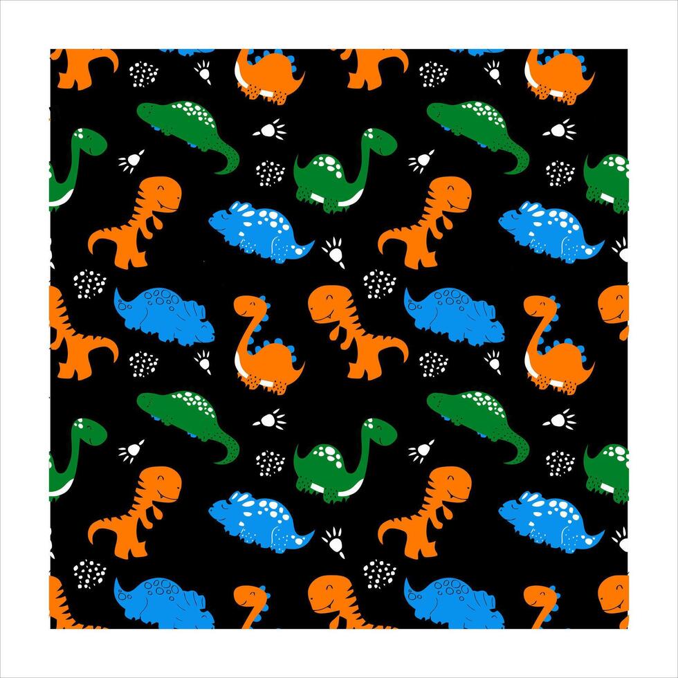 abstract pattern cute cartoon dinosaur vector