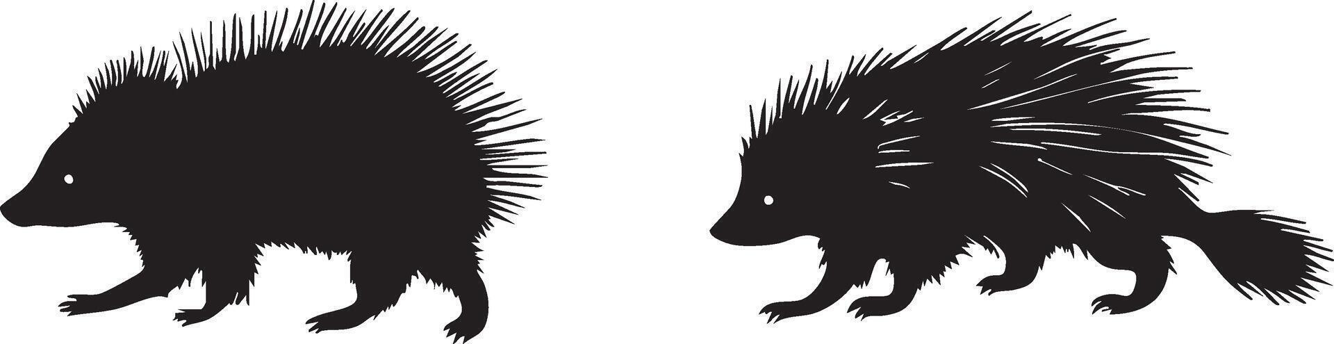 Porcupine Head Drawing for Rustic Themes vector