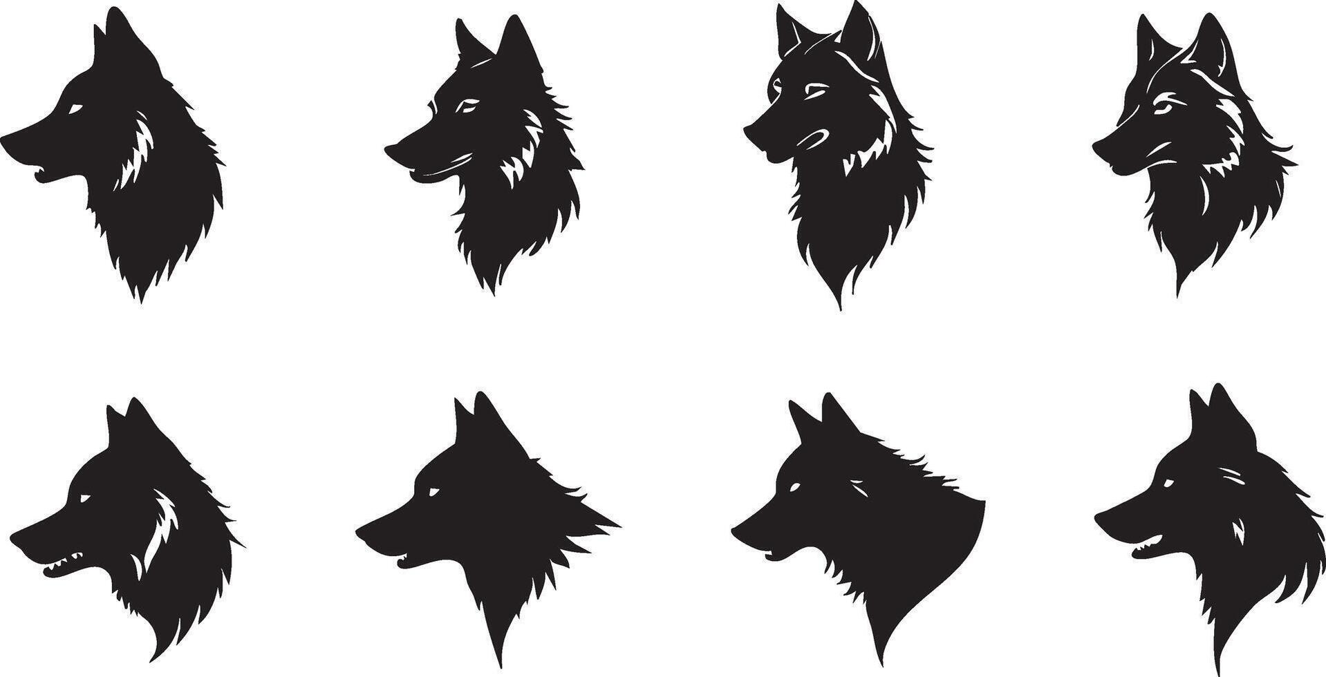 Dark Wolf Silhouette for Intense and Mysterious Branding vector