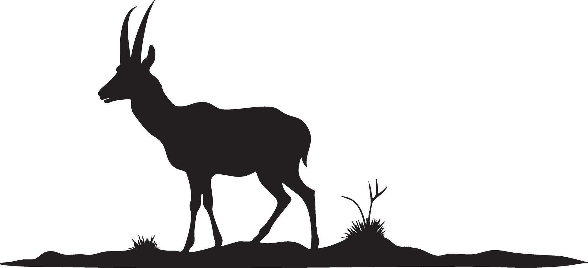 Bold Pronghorn Shape for Distinctive Artwork vector