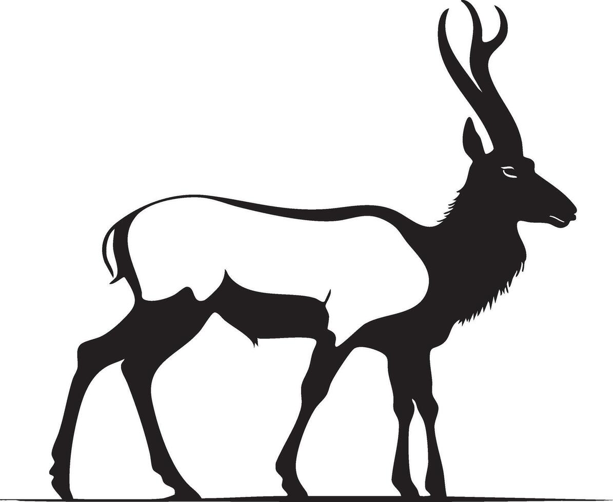 Elegant Antelope Silhouette for Branding vector