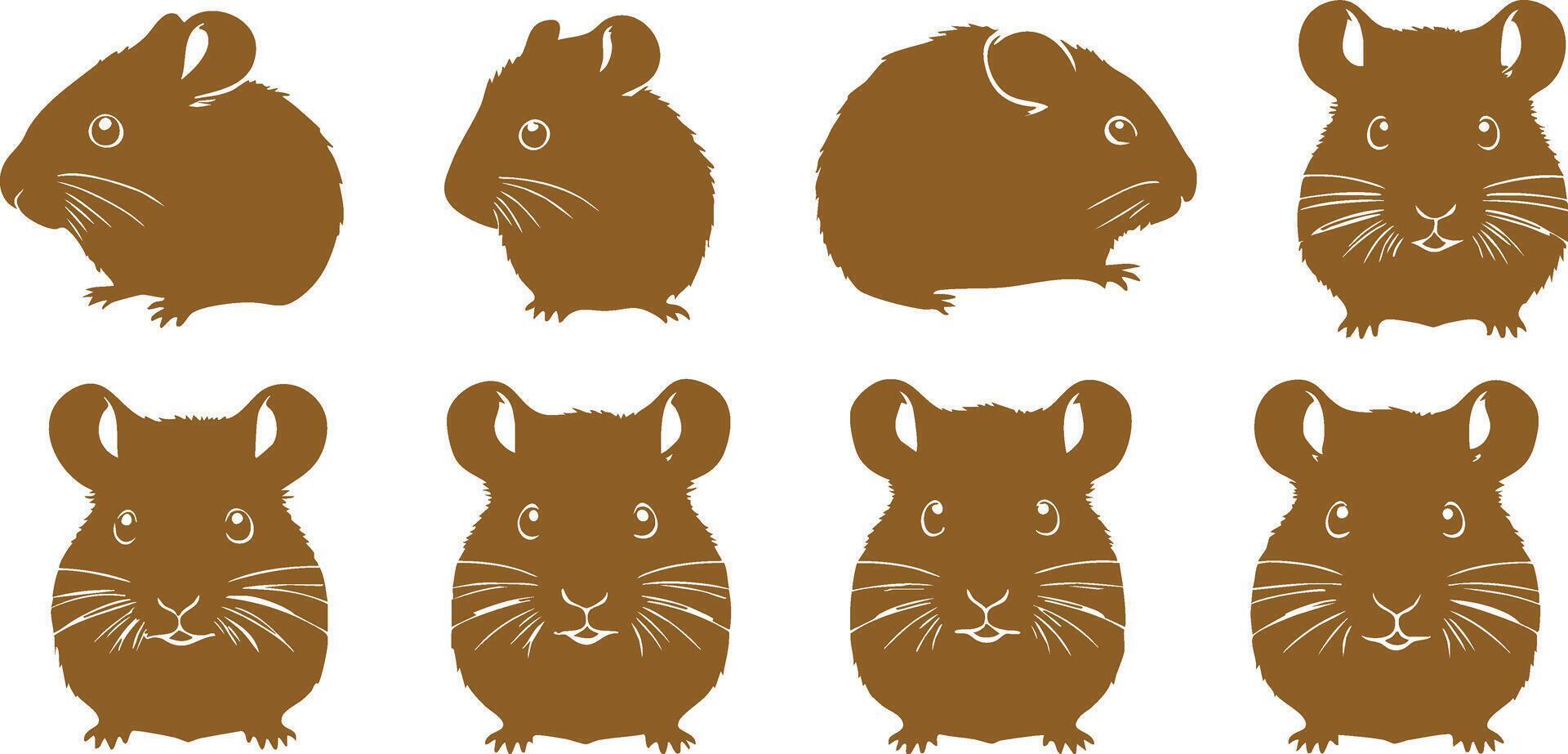 Nature-Inspired Hamster Face for Animal Projects vector