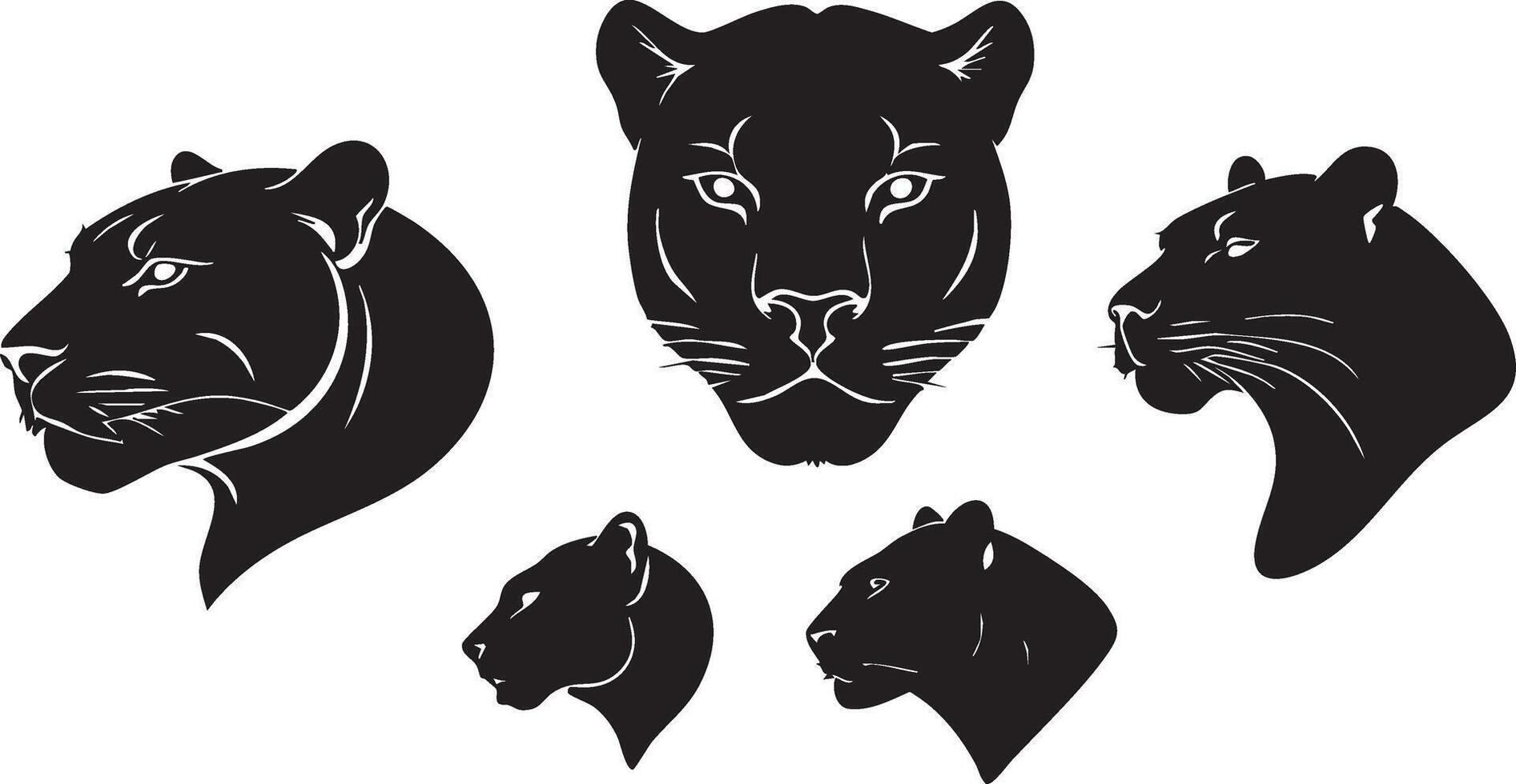 Wild Cat Head for Predator Illustrations vector