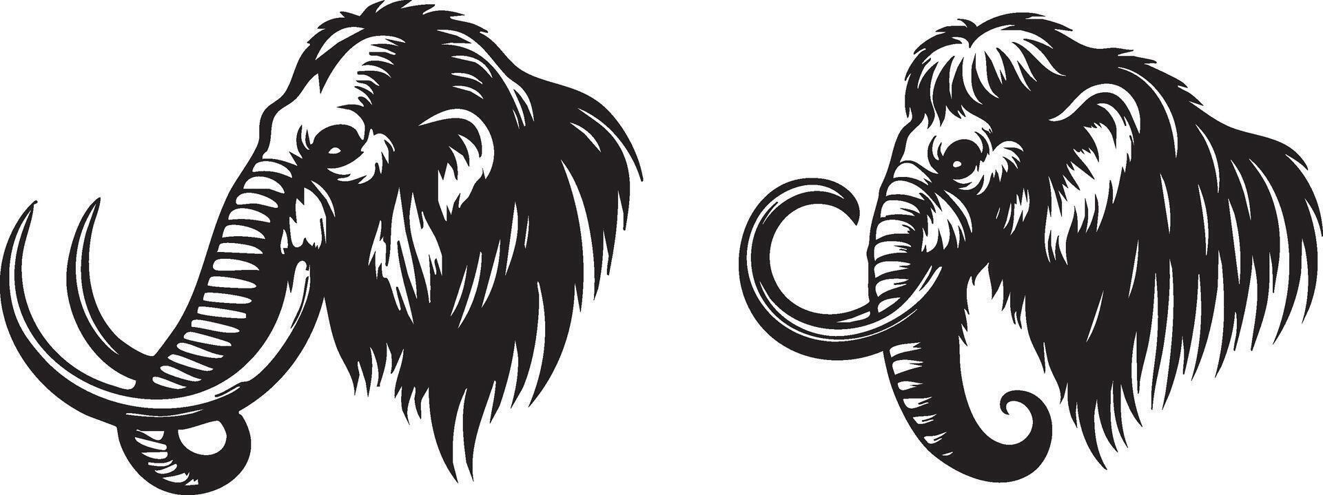 Majestic Mammoth Head for Prehistoric Artworks vector