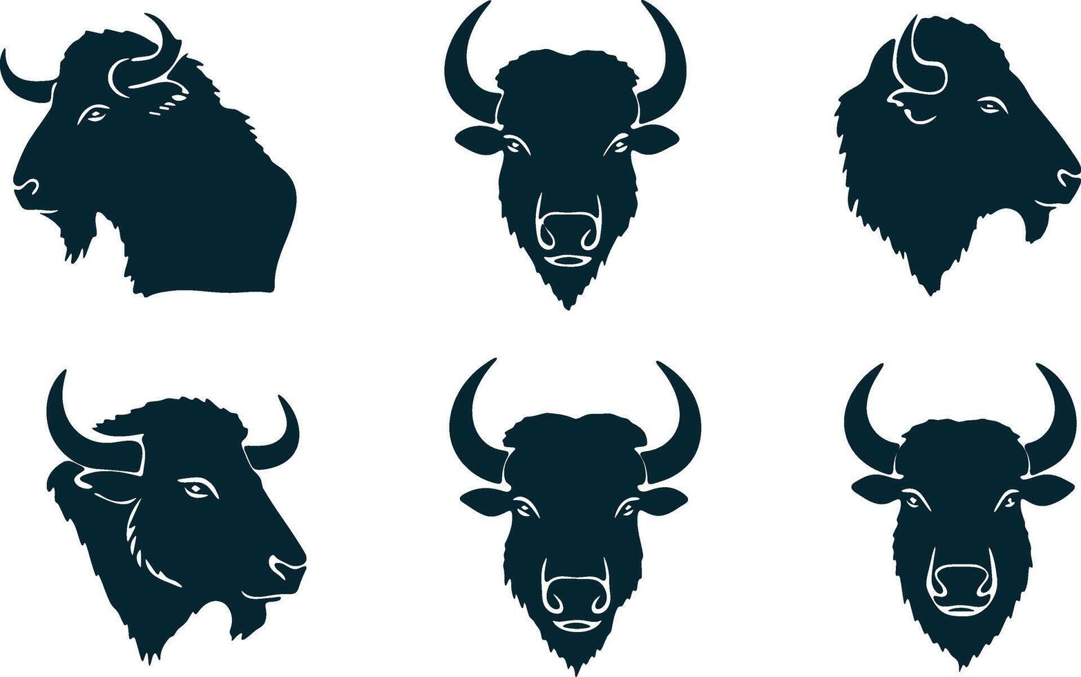 Buffalo in Motion Silhouette for Nature Enthusiasts vector