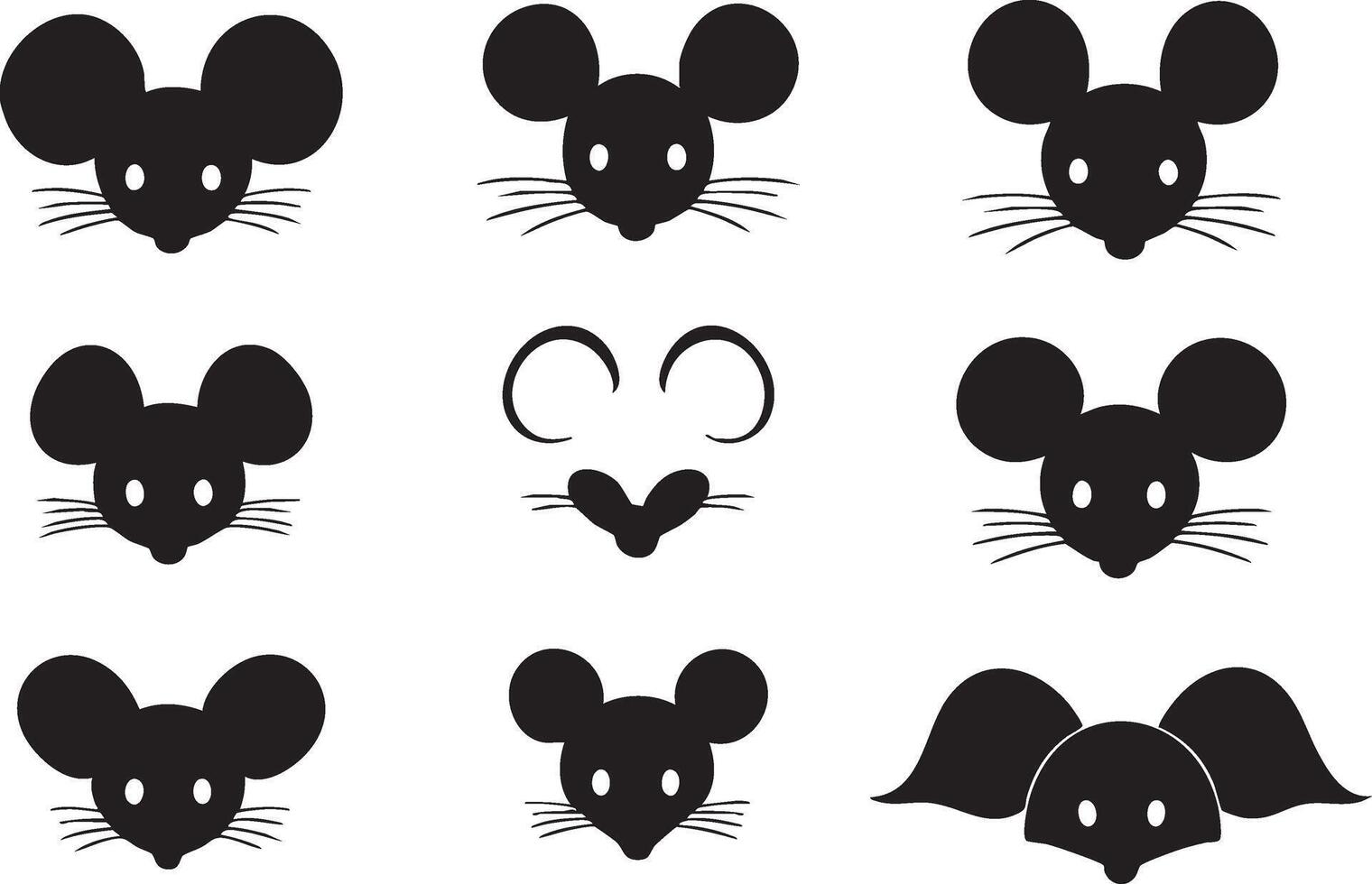 Mouse Head Profile for Playful Wildlife Art vector