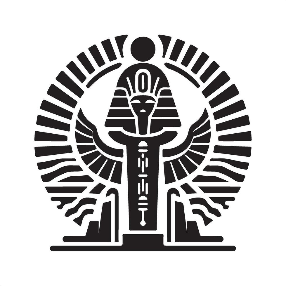 Egyptian Totem Art Illustration for Spiritual Designs vector