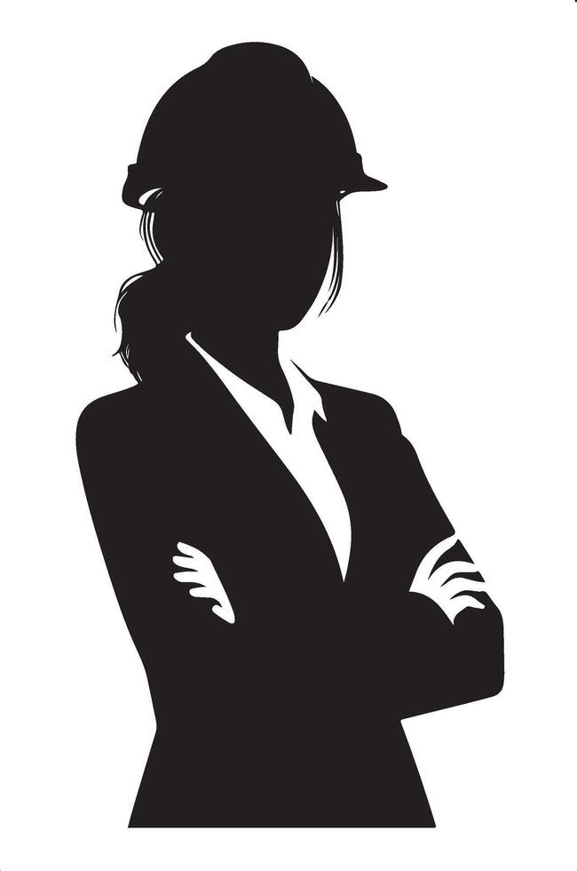 Architect Silhouette for Professional Design Projects vector