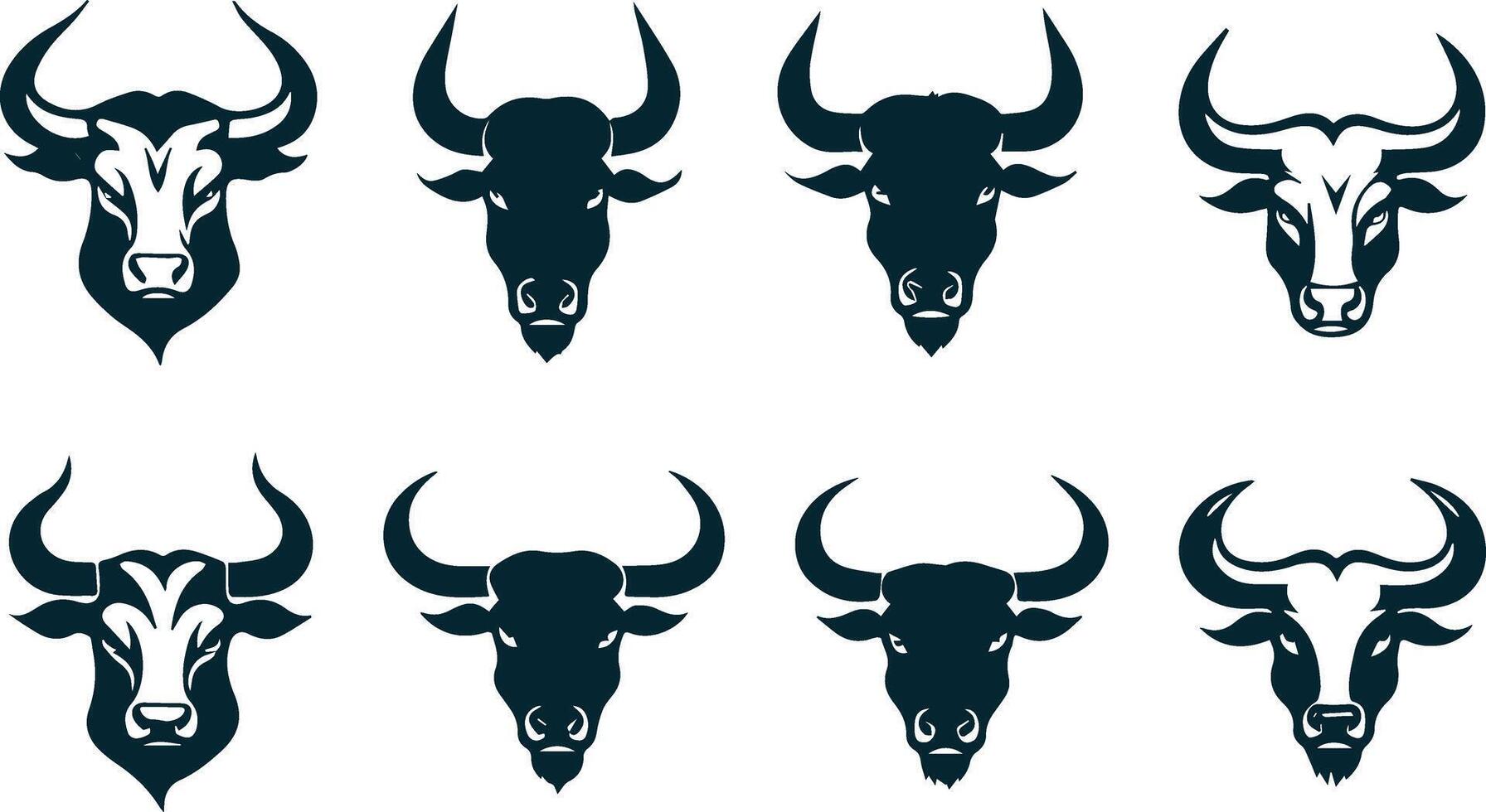 Powerful Bull Silhouette for Creative Projects vector
