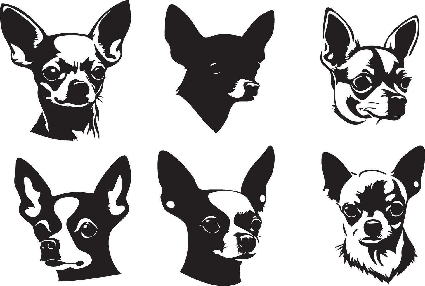 Chihuahua in Motion Silhouette for Dynamic and Energetic Artwork vector