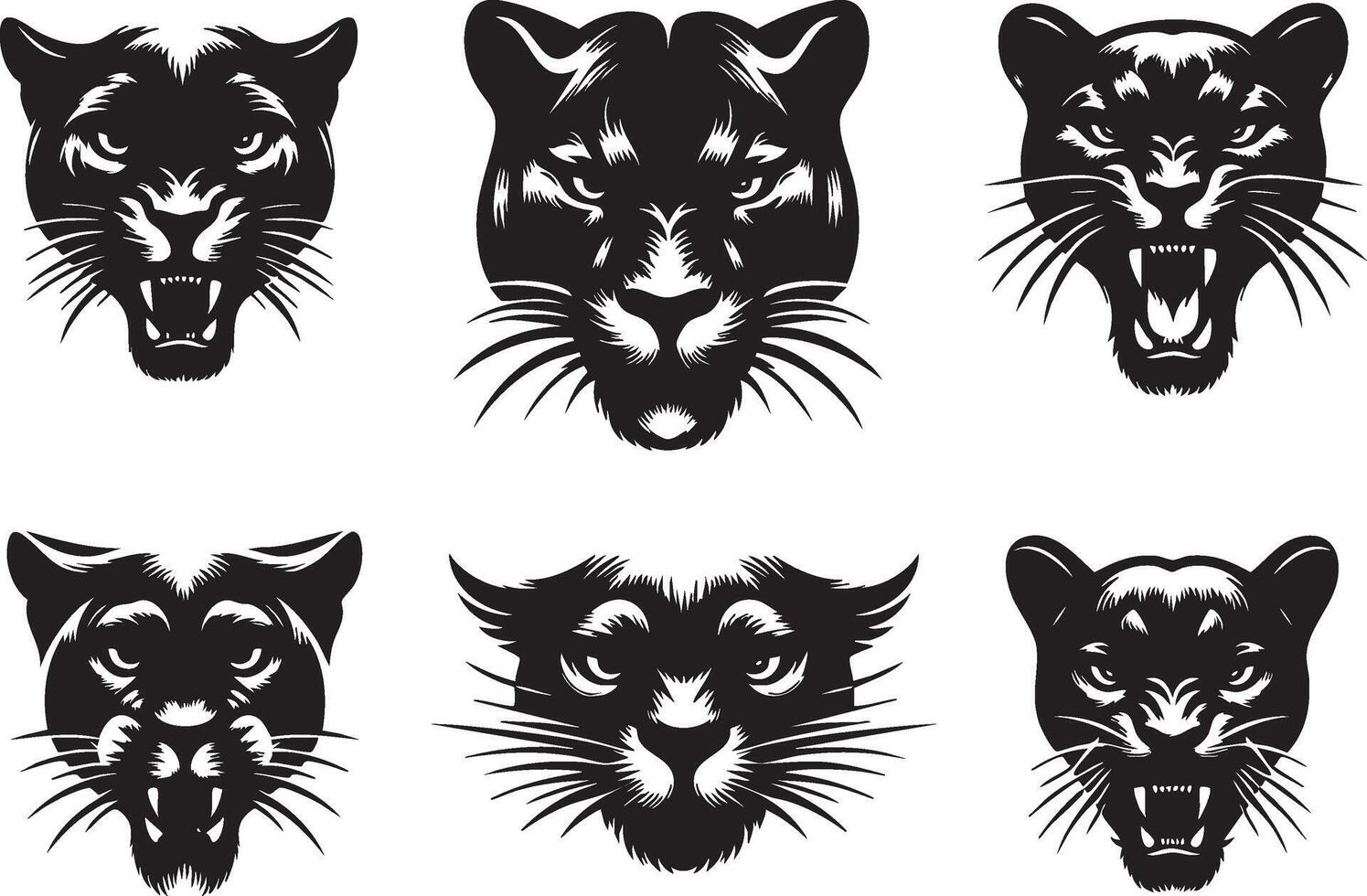 Panther Shape for Sleek and Bold Projects vector