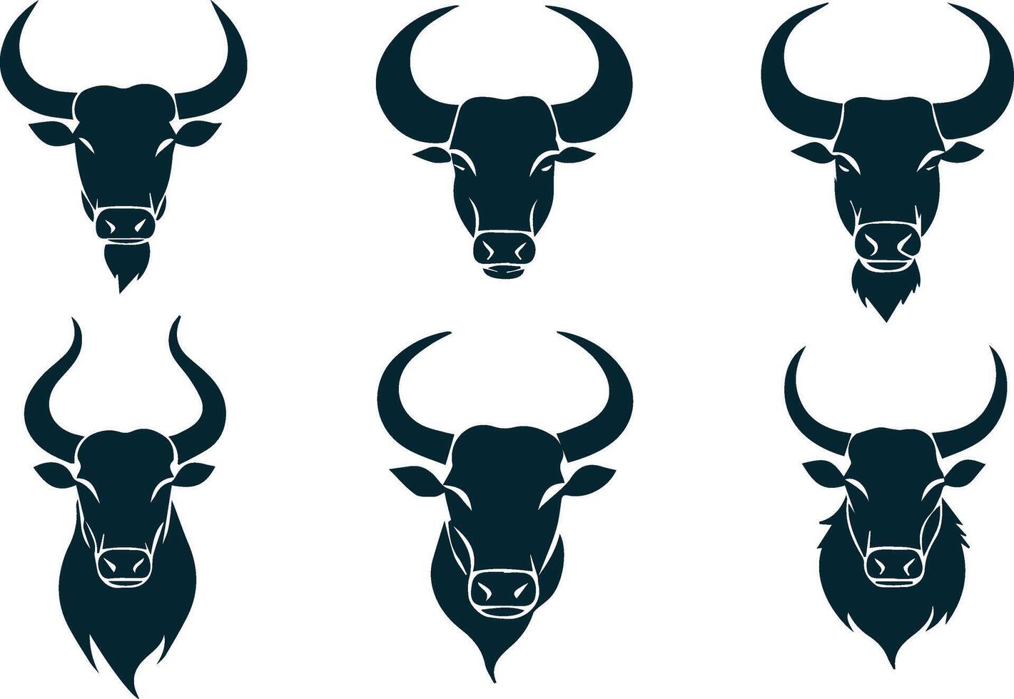 Bull Running Silhouette for Animal Movement Designs vector