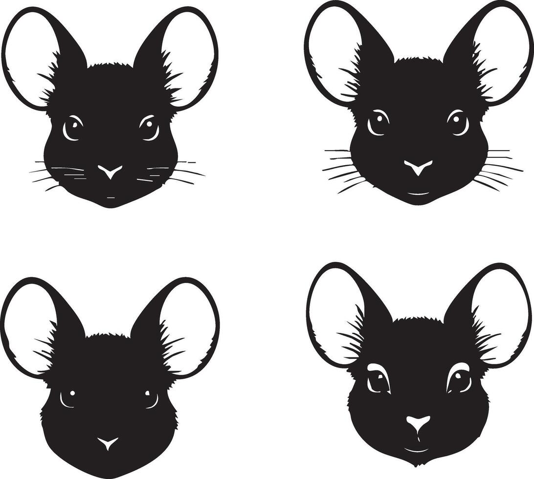 Chinchilla in Motion Silhouette for Lively and Energetic Artwork vector