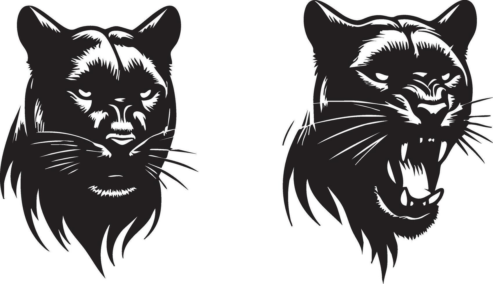 Elegant Panther Portrait for Stylish Art Projects vector