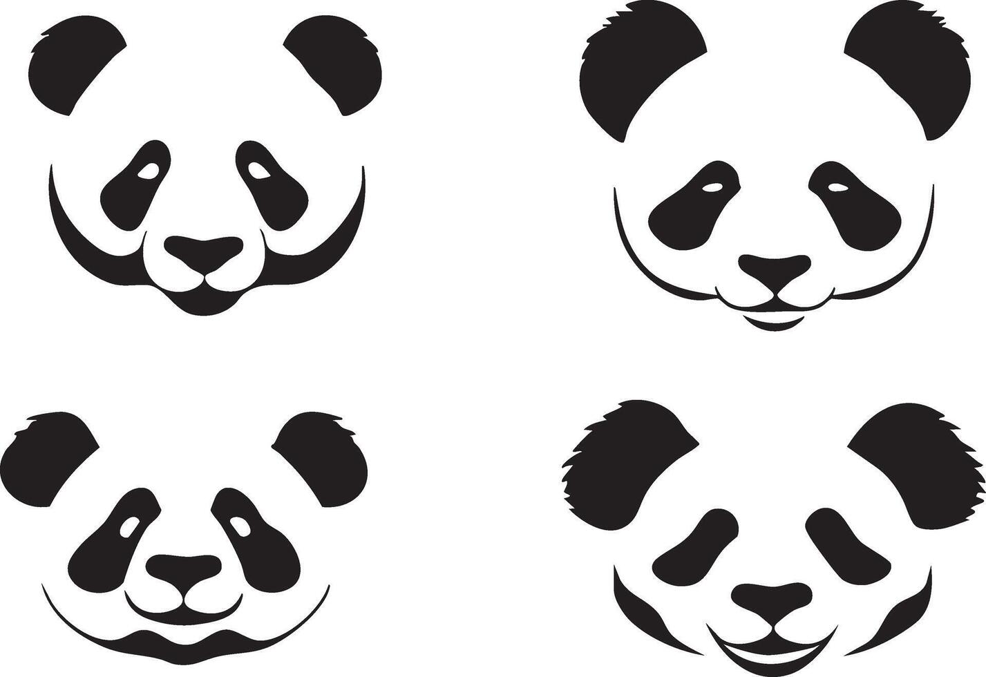 Cute Panda Head for Childrens Illustration Creatives vector