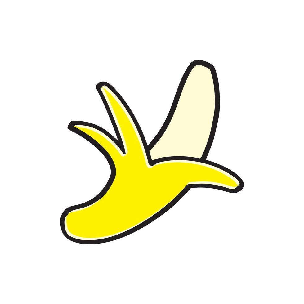 Banana with open filling vector