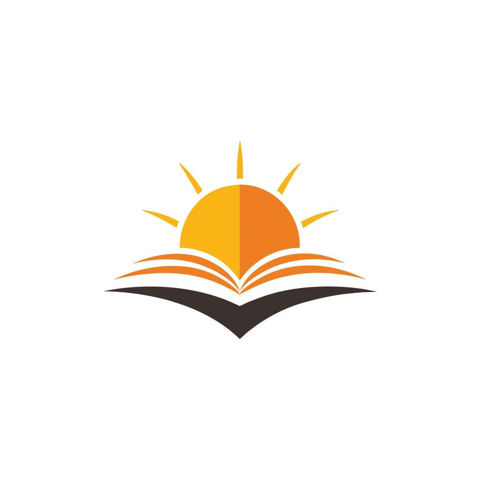 Vibrant Orange and Yellow Gradient Book Logo vector